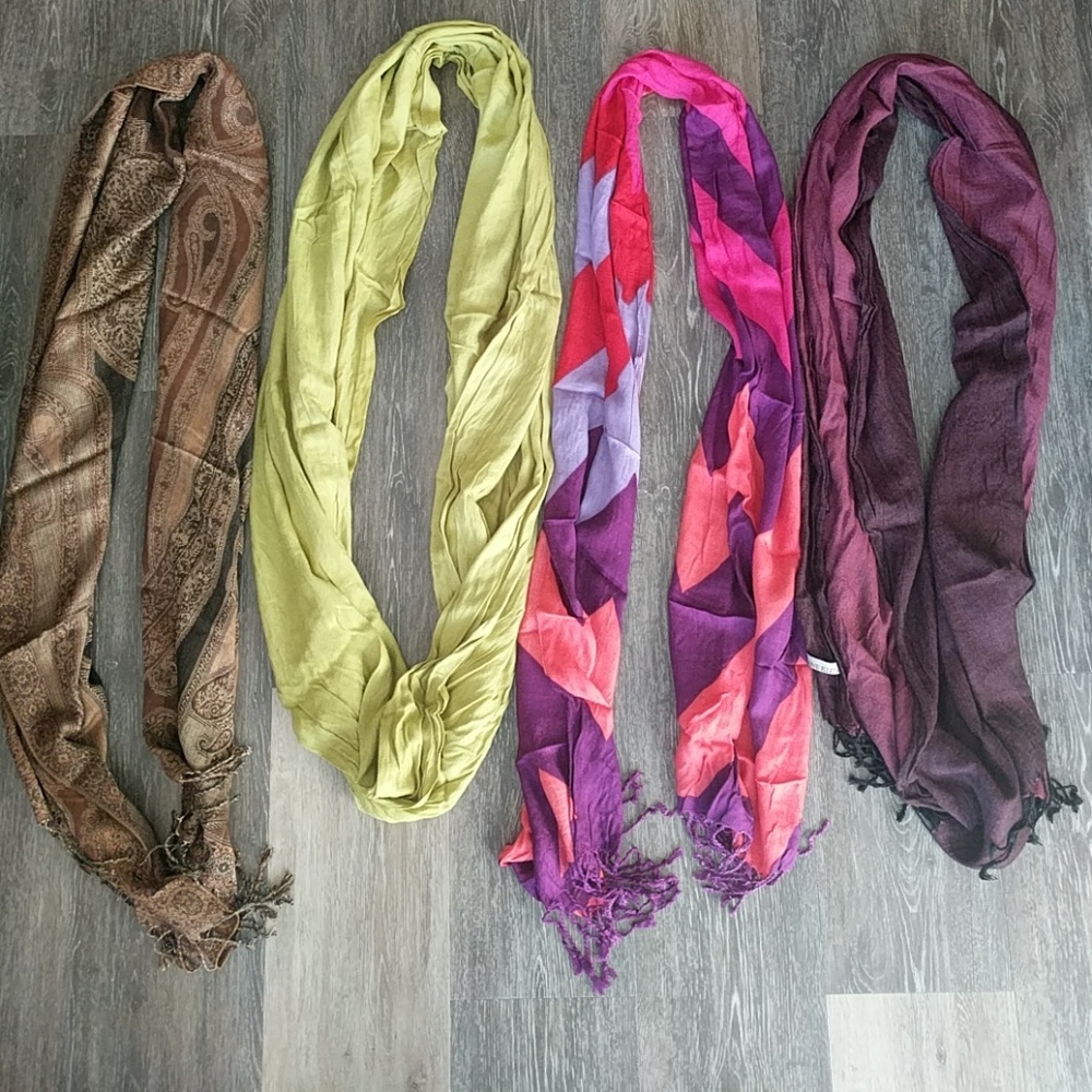 4 Colorful Scarves